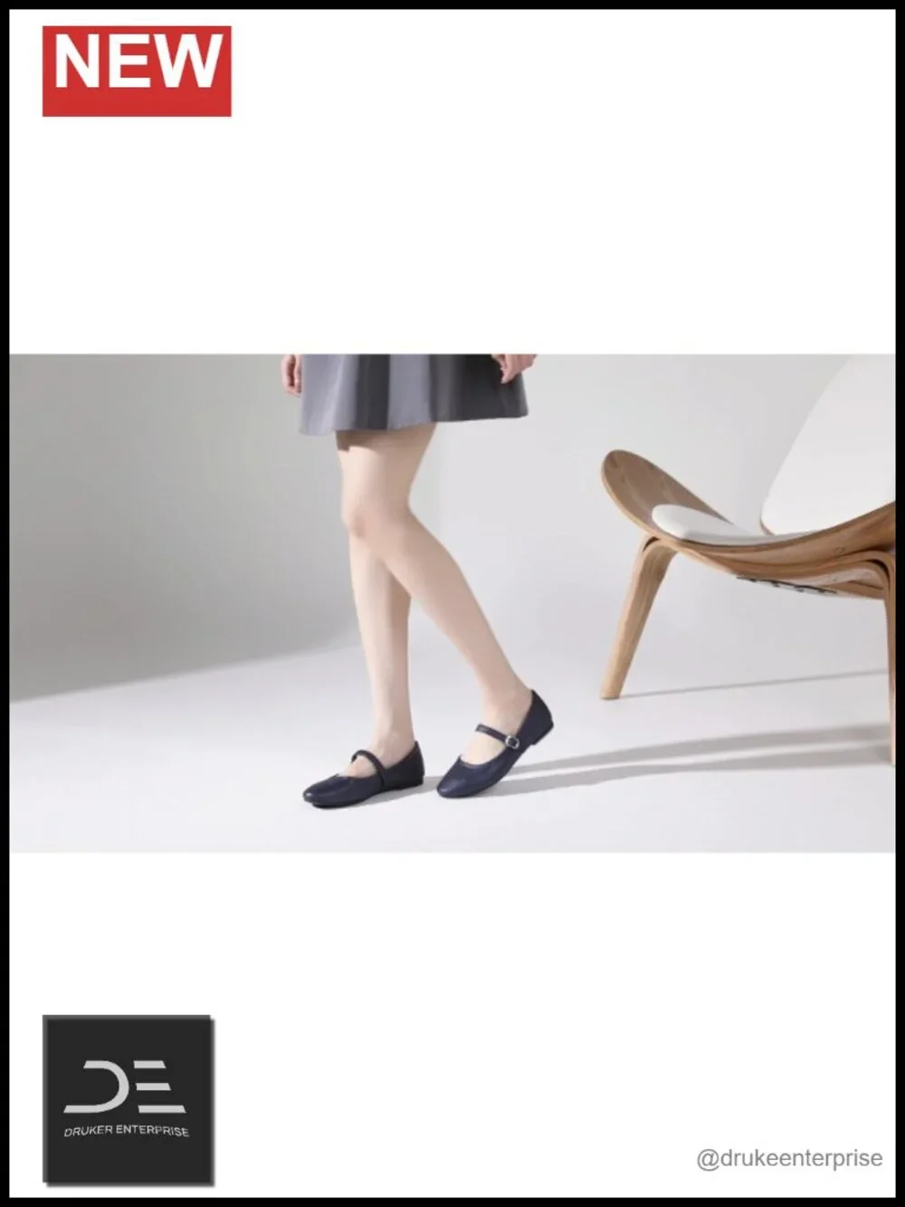 Women's Ballet Flats Memory Foam Insole Soft Synthetic Leather Strap Dress Shoes